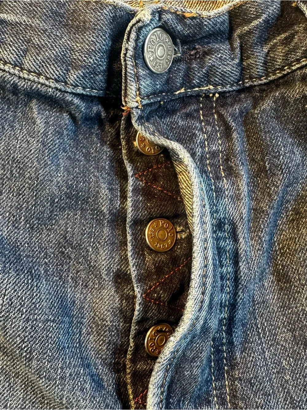 Vintage Polo Ralph Lauren Medium Wash Straight Authentic Dungarees Jeans 38x29